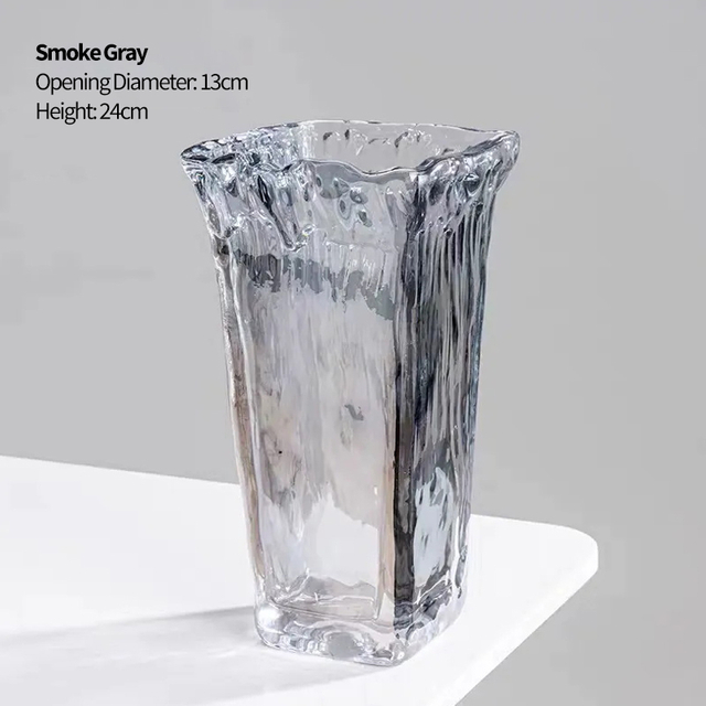 Latest Design Home Decoration Luxury Clear Flower Glass Vase