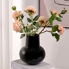 Black Vintage Retro French Small Flower Vase