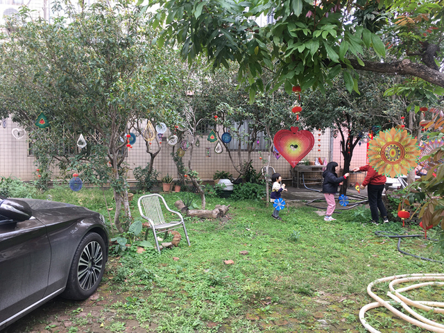 Wind Spinner 3D Water Droplets Shape Stainless Steel Metal Outdoor Garden Decor