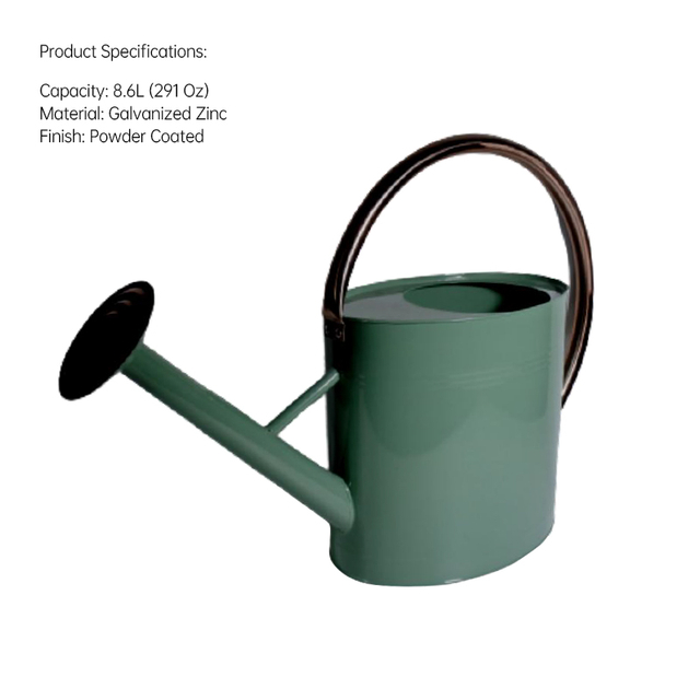 Galvanized Metal Watering Can with Removable Long Spout & Sprinkler Head