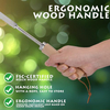 13.4" Stainless Steel Crevice Weeding Tool with Wood Handle