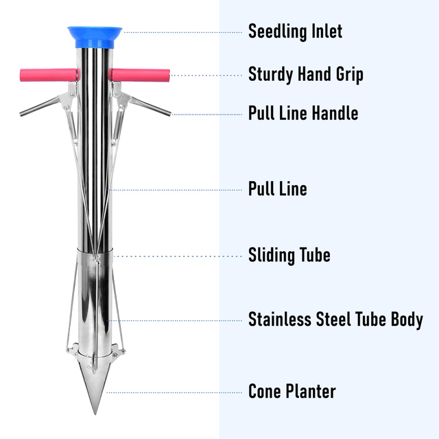 Seedling Transplanter Long Handled Bulb Planter Tools