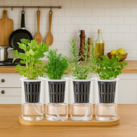 8 Pcs Hydroponic Herb Planter Growing Kit
