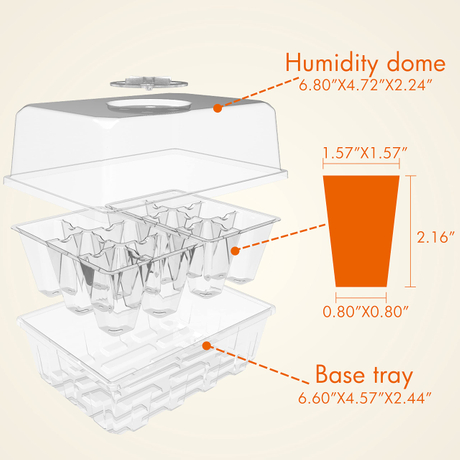 10 Pack Plant Germination Trays Seed Starter Kit