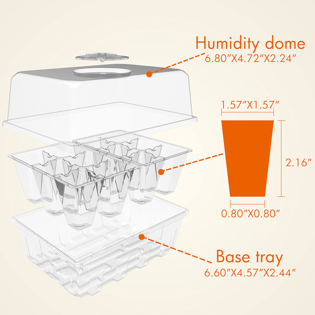 10 Pack Plant Germination Trays Seed Starter Kit