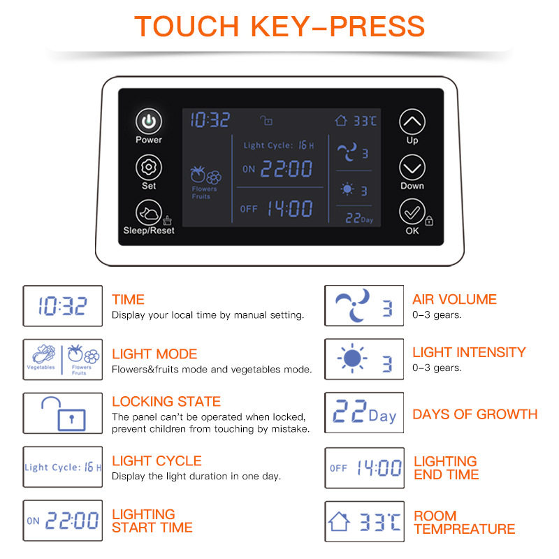 Hydroponics Growing System Kit Indoor Herb Garden with Grow Light 12 Pods (13)