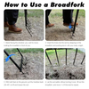 5 Tines Broad Fork for Gardening