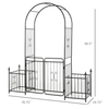 Garden Arbor Arch with Double Doors GT32090