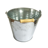 2 Gallon Heavy Duty Silver Round Galvanised Metal Pail Water Bucket