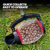 Nut Gatherer Walnut Picker Upper Roller Side Opening Dump Adjustable Telescopic Rod with Storage Bag