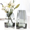 Tall Reversible Smoky Gray Crystal Vase