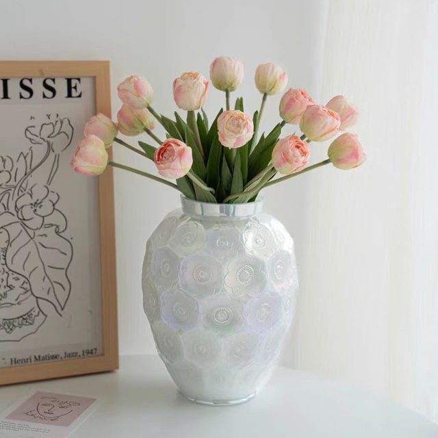 Medieval Glass Vase Vintage Living Room and Bedroom Modern Minimalist Vase