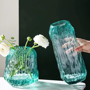  Ins Creative Silver-plated Gradient Glass Flower Vase