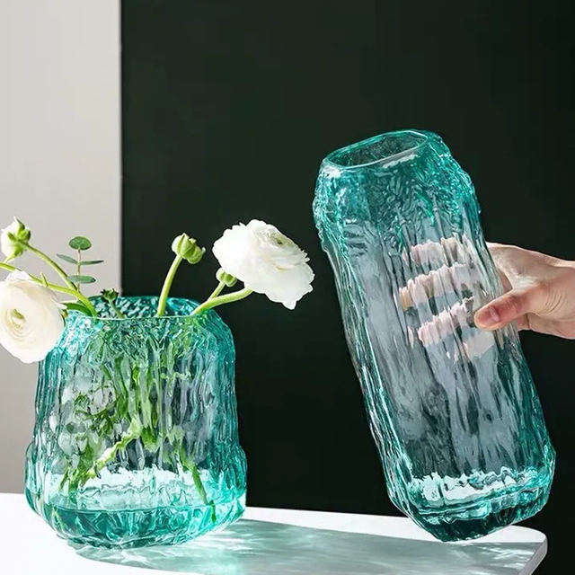  Ins Creative Silver-plated Gradient Glass Flower Vase
