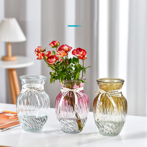 Gradient-colored glass vase