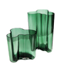 Transparent Turquoise Crystal Vase Hammer Pattern Classic Lake Flower Ware Tabletop Vase Decoration