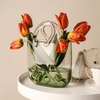 Nordic Net Red Envelope Bag Glass Vase Hand-carried Basket Decoration Creative Water Raised Flower Arrangement Decorative Vases