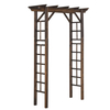 Wood Steel Outdoor Garden Arched Trellis Arbor GT32085