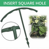 Green Plastic Half Round T-shaped Flower Vine Support Ring Cage Stake