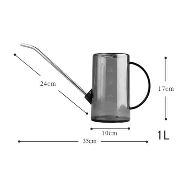 Indoor Gardening Jug Long Mouth Reach Green Transparent Watering Can