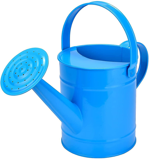 Outdoor 1.5L Small Blue Anti-Rust Portable Metal Watering Can Bucket