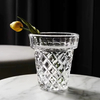Decorations Transparent Embossed High Foot Glass Vase Decorations