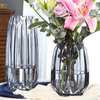 Nordic Minimalist Smoke Grey Transparent Glass Vase