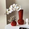 Red Vintage French-style Creative Flower Small Vase for Home Decoration Flower Vase