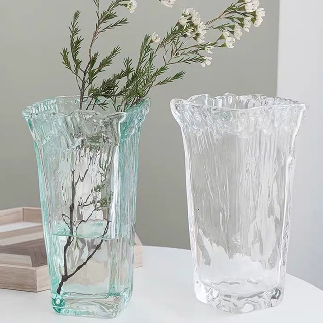 Latest Design Home Decoration Luxury Clear Flower Glass Vase