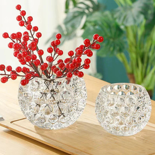 Bowl Glass Vase Clear Bubble Planter Terrarium Fish Bowl