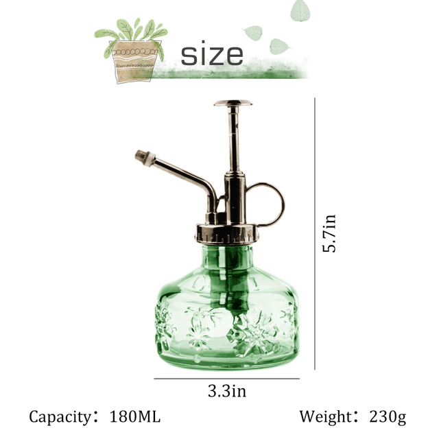 Indoor Multicolor Plant Succulent Glass Watering Mister Spray Bottle