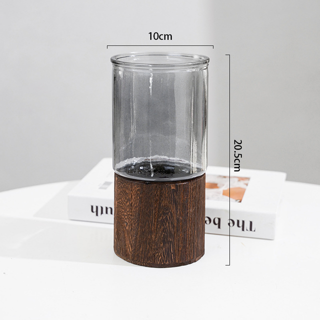 Light Luxury Northern Europe Simple Creative Glass Bottle Water Flower Vase Restaurant Guest Table Decorative Bottle