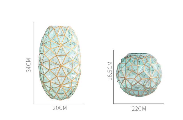 Modern Decorative Flower Vase Home Decor Glass Table Vase Set Flowers Plants Clear Vase