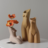 Ins Nordic Female Body Shape Ceramic Vase Creative Flower Machine Living Room Flower Arrangement Art Home