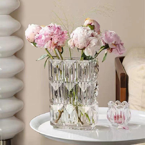 Glass Vase Advanced Sense Modern Simple Transparent Household Hydroponic Vase Small Decoration
