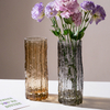 Glacier water ripple glass vase