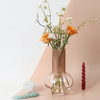 Modern Simple pink Medieval Transparent Glass Vase Advanced Hydroponic Vase Nordic Vase