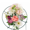 Round Metal Edge Unique Design Peony Flower Support Ring Stake Cage