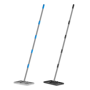 Stainless Steel Pole Tool Lawn Leveling Rake With 5-Section Rod