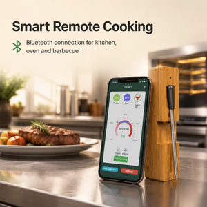 Hantechn Cross-border Waterproof Meat Thermometer App-enabled Smart Bluetooth Wireless Kitchen Temperature Probe for Ovens
