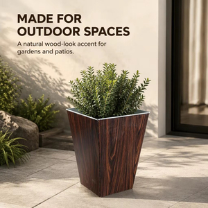 Powder coated metal planters