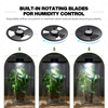 Desktop Glass Plant Terrarium with Grow Light