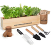 5 Garden Starter Kit with Complete Planting & Plastic Flower Box for Home Kitchen Windowsill DIY Hydroponic Indoor Herb Grow Kit