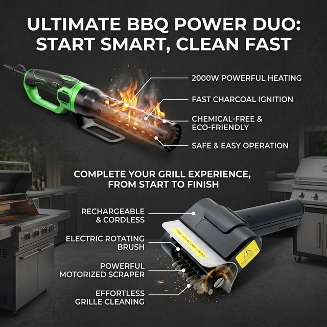 BBQ Cleaning Brush Set