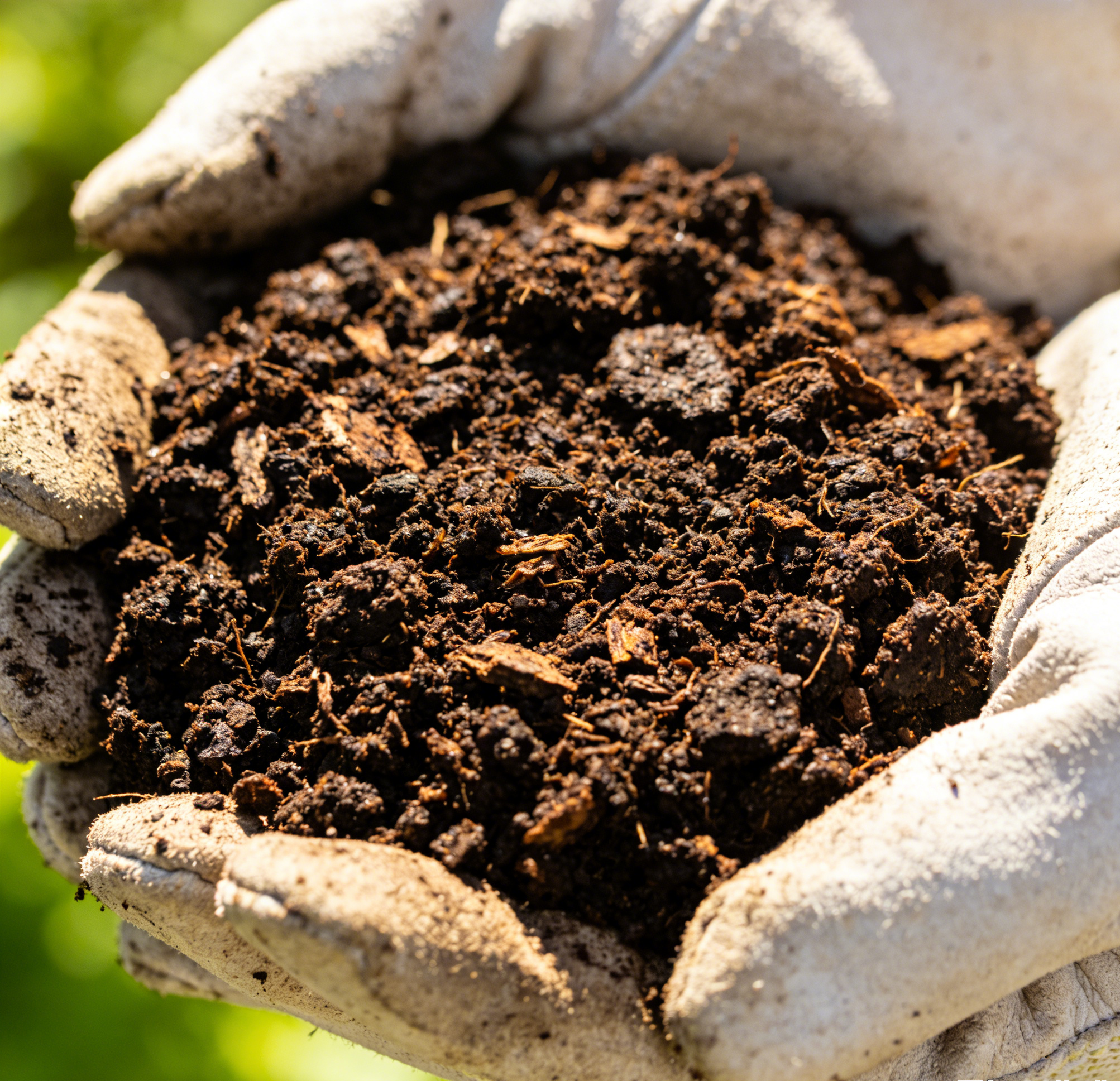 生成堆肥特写图