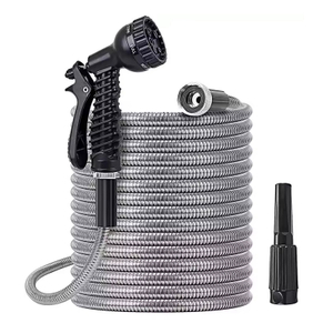 Heavy Duty 3/8" Flexible Stainless Steel Water Irrigation Garden Hose