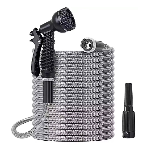 Heavy Duty 3/8" Flexible Stainless Steel Water Irrigation Garden Hose